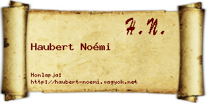 Haubert Noémi névjegykártya